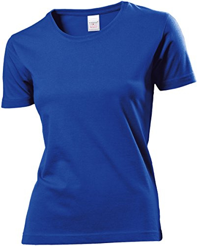 Stedman Apparel Women's Classic-T/ST2600 Regular Fit Short Sleeve T-Shirt, Blue (Bright Royal), Size 10 (Manufacturer Size:Small)