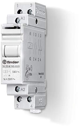 Finder serie 20 - Interruptor bipolar 2na 230vac agni rail 35mm