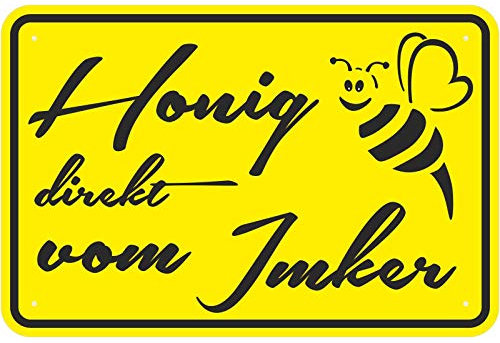 Schild Honig direkt vom Imker aus Aluminium-Verbundmaterial 3mm stark 30 x 45 cm