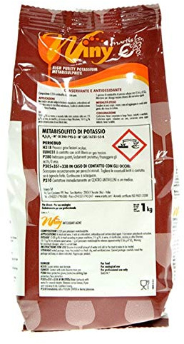 Kaliumdisulfit für die Schwefelung von Wein, 1 kg Packung