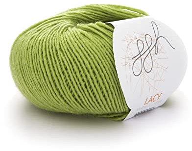 ggh Lacy - Merinowolle mit Seide - 25g Wolle zum Stricken oder Häkeln - Lace-Garn - Farbe 006 - Apfelgrün