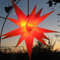 Weihnachtsstern Außenstern Stern rot mit gelben Spitzen, Adventsstern, Faltstern, wetterfest, frostsicher, ca. 55 - 60 cm, inklusive Glühbirne, neue Ausführung - kein störanfälliger Trafo nötig!