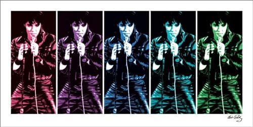 Elvis Presley Kunstdrucke, Mehrfarbig, 50 x 100 cm