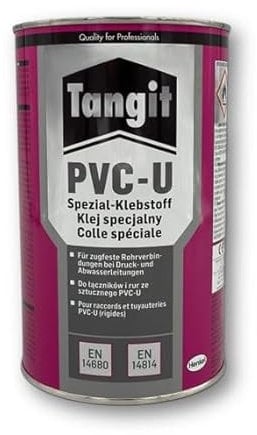 TANGIT Colle PVC Boîte 1000 ml avec pinceau pour les raccords