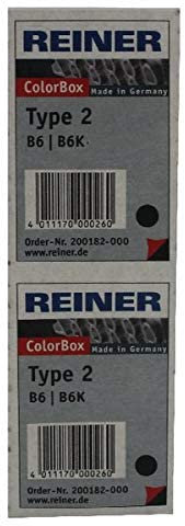 COLOP - Tarjeta de 6 recambios de tinta negra para dispositivos Reiner B6 y B6K (tipo 2)
