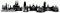 Samunshi® Barcelona Skyline Aufkleber Sticker Autoaufkleber City Gedruckt - 40x8,3cm schwarz