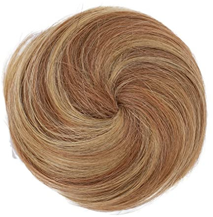 CAISHA 100% ECHTHAAR DUTT Sabrina Hochsteckfrisuren Haarteil Haarknoten Hepburn DUTT Sabrina Haargummi Dunkelblond Mix H311o