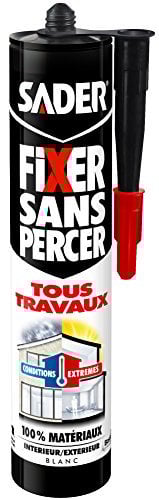 Sader Fixer sans Percer tous travaux Blanc - Cartouche 290 ml
