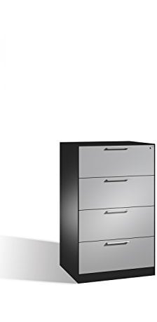Hängeregistraturschrank Asisto für Hängehefter DIN A4, 4 Schubladen, zweibahnig