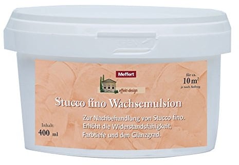 Meffert 400 ml Stucco fino Glanzfinish, aus natürlichen Wachsen, gegen Schmutz