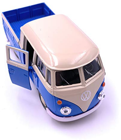 Welly T1 Bus Pick Ups Double Cabin Lizenzprodukt 1:34-1:39 Blau