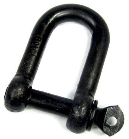 2x Schäkel gerade schwarz verzinkt 12mm Rundschäkel Schaekel (909444)