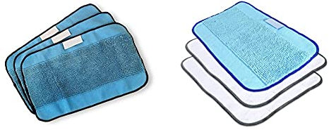 iRobot Braava Nasswisch-Mikrofasertücher (strukturiert) blau, 3er-Set & iRobot Braava 4409705 Mikrofasertücher (strukturiert/glatt) 3er-Set