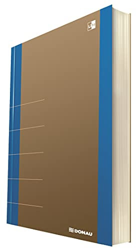 DONAU LIFE 1370001FSC-10 Notizbuch/ Notizblock kariert mit Organiser 80 Seiten, Softcover, Blau|Für Büro, Schule und Zuhause| als Tagebuch, Bullet Journal, Schreibheft| Stilvolles design| die FSC®