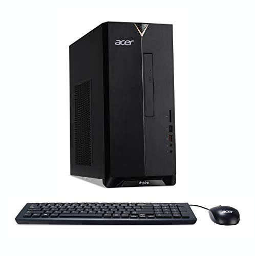 Acer Aspire TC-895 Desktop PC (Intel Core i5-10400, 8GB RAM, 1TB HDD, DVD RW, Wireless Keyboard and Mouse, Windows 10, Black)