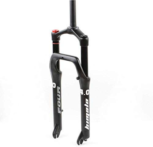 SLRMKK Bike Suspension Fork,24 Mountain Bike Suspension Fork,Bicycle Suspension Air Fork,Straight Tube Double Shoulder Control,Gas Shock Absorber,for 4.0 Tire Fat Fork,for MTB Road Bike Cycling,Bla