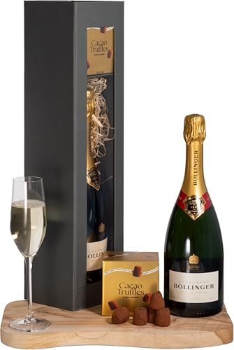 InterHamper | Bollinger Champagne Hamper with Truffle Chocolates presented in a Gift Box