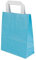 BIOZOYG Papiertragetaschen mit Flachhenkel 80g 18+8x22cm I feste Papier Tüten Kraftpapier I Geschenktüten groß Give Aways Party Tüten I Papierbeutel Blockboden 25 Papiertaschen hellblau
