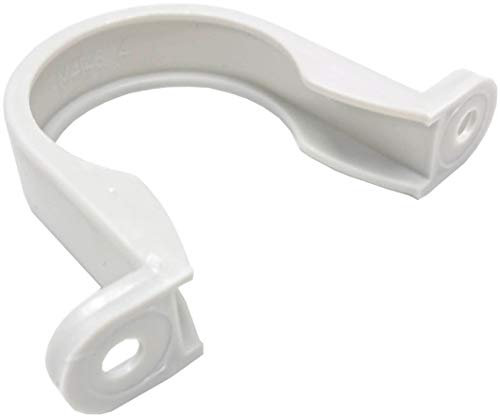 8 x Rohrschellen, grau, Sattelband, Abflussrohr-Halterungen, 40 mm