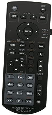 AULCMEET RC-DV331 - Telecomando di ricambio per Kenwood Audio DVD TV DNX5060EX DNX5160 DNX7180 DDX8046BT DNX6180 DNX6190HD DDX719 DDX-896 KVT-839 DDX319 DDX419 DNX519 0 DNX6020EX DNX6040EX DNX6160