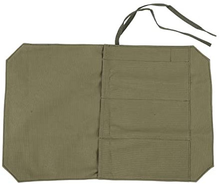 BuyWeek Messertasche, Kochmesser Rolltasche 4 Fächern Küchenmesser Aufbewahrungstasche Tragbare Messerrolle für Köche, Kochschüler, Wandern(Grün)