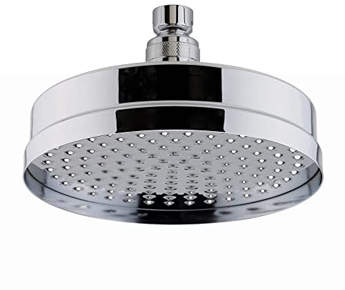 ENKI, R36, Industrial Watercan Shower Head, Solid Brass 8 Inch, Polished Chrome