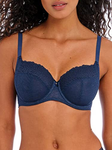 Freya Women's Catwalk Underwire Side Support Bra Full Coverage, Midnight, 36E