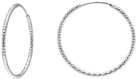 trendor Damen Ohrringe 925 Silber Creolen ⌀ 30 mm eleganter Ohrschmuck für Damen, zauberhafter Silberschmuck, zeitlose Geschenkidee, 15053