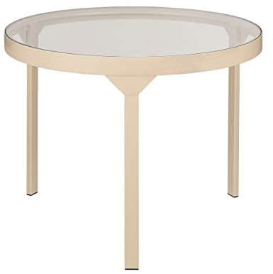 MICA Decorations Beistelltisch H 45 x Ø 60 cm – Eisen – Rosa, Altrosa, H45 x Ø60 cm