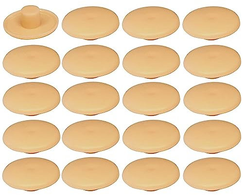 20x Cache vis en Plastique 4 x 2,7 x 11,8mm Confirmat Meuble Capuchon Bouchon Trou Protection Universel, Beige Pommier
