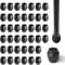 40 Pcs Anti-Slip Furniture Leg Caps Covers for 12-16mm Round Legs - Tables, Dining Room, Desk, Patio, Office Chair Feet Caps (Black)
