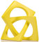 XMGZQ Moderne geometrische Würfel-Skulptur gelber Knoten-Statue-Dekor, Heim-Bücherregal, Mittelstück, dekorativ, Würfel-Skulptur, Tisch-Skulptur und Figuren, gelber Heimdekor-Akzent, würfelförmige