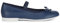 Geox JR PLIE' D Ballet Flat, Navy, 36 EU