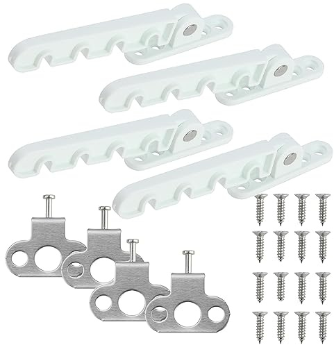 4er Set Fensterriegel, Fensterstopper Metall, Fenster Regler, Fenster Kipp Regler, Fensterfeststeller für Kippfenster, mit Schrauben, Fensterriegel zum Einstellen der Fensteröffnung