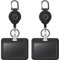 Uniclife Sliding Ausweishülle Horizontale Hartplastikhülle mit einziehbarem Schlüsselanhänger Badge Reel für bis zu 226 g Card Protector für ID-Kreditkarte Key Card Führerschein und Pass, 2 Pack