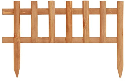 Bordure de Jardin, Bordure de Gazon Bordure de Pelouse Clôture Gazon Bordure de Jardin 10 pcs Bois de Sapin 4,4 m