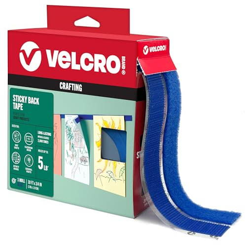 VELCRO(R) Brand Sticky Back Tape .75X10'-Blue