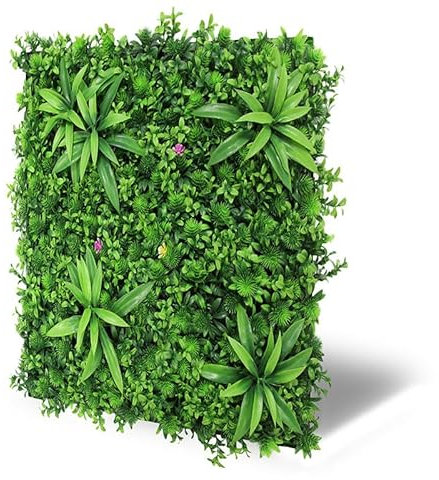 JANGAL Modular Wall Flora Paneel, 52 x 52 cm, Modulares Wandpaneel, mit recyceltem PET-Filz, zum Kleben oder Schrauben, Wandverkleidung, Wand Deko, Florawand (Tropical Mixed Flora)