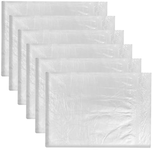 Diompirux Lot de 6 films de recouvrement, 4 x 5 m Bache de Protection Peinture, Film Protecteur Contre Les éclaboussures, la poussière et Les Taches, Film plastique de protection transparent