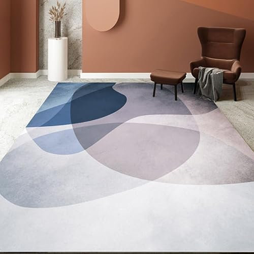 Teppich Lila Geometrie Flauschig Kurzflor,Mikrofaser Super Weich,Anti-Rutsch,Waschbar,Teppich Webteppich Für Wohnzimmer,Flur,Schlafzimmer Teppichläufer 120X160Cm