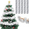 XULEGGNK Guirlande Tinsel Métallique Scintillantes, 5 * 2m Guirlande Tinsel Brillante, Guirlande Tinsel Suspendue, Guirlandes Brillants de Noël, pour Noël, Anniversaire, Fête, Vacances, Argent