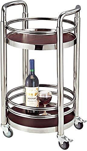 XCHSXYL Trolley Modern Hotel Dining Cart with Reversible 2 Layer Design for Beauty and Utility Translucent Surface 40x76cm