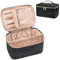 Kosmetiktasche Damen, Travel Makeup Bag Groß Make Up Tasche, Kulturbeutel Damen Reise Kosmetikkoffer Für Frauen Wasserdicht Cosmetic Bag Mit Bürstenfach (Schwarz)