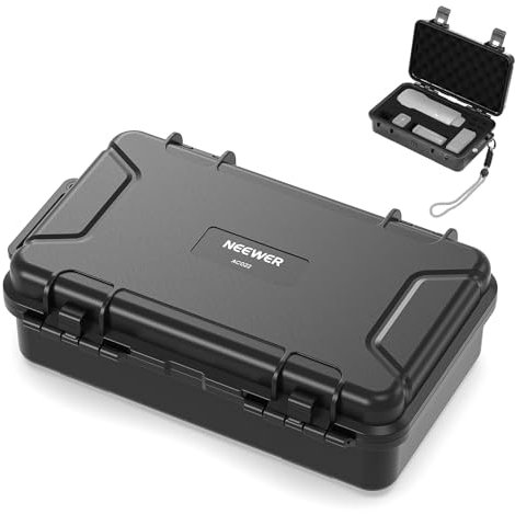 NEEWER Hard Case Kompatibel mit DJI Osmo Pocket 3 & Creator Combo Zubehör, IP67 Wasserdicht Stoßfest Tragbare Reise Aufbewahrungstasche mit Maßgeschneiderten Schaumeinsätzen & 17 Fächern, AC022