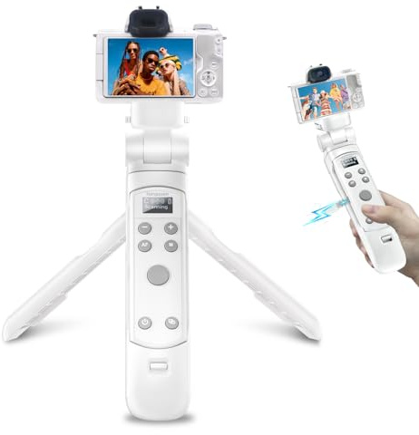Hanpusen Treppiede per fotocamera Canon, impugnatura per riprese wireless con telecomando, supporto treppiede con scatto ricaricabile per R8/G7 X III/R50/R10/R100/M50/M200/M6 II/G5 X II, sostituisce