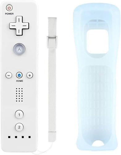 ZISONIX Manette Wii, Wii Télécommande, télécommande de jeu de compatible avec Nintendo Wii/Wii U, avec étui en silicone gratuit et dragonne