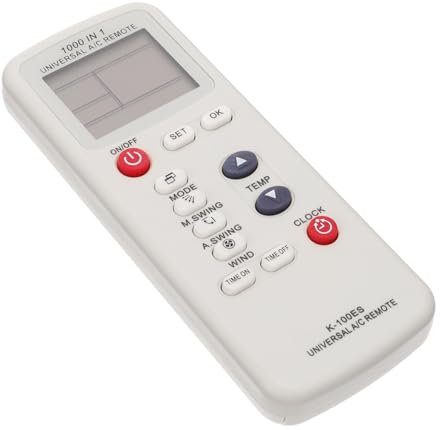 HIAKDOFT 1pezzi Telecomando Per Condizionatore Aria Controllo Con Display Lcd Retroilluminato Compatibile Con La Maggior Parte Dei Modelli Di Climatizzatore Risparmio Energetico e Facile Da
