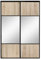 OPTIMUM Porte Coulissante Placard 2 Vantaux – Chêne Sauvage & Miroir Argenté – Style Moderne pour Dressing ou Séparation – Panneaux Bois et Miroir (chêne Sauvage, 180x250 cm)