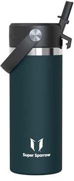 Sparrow Kids Insulated Water Bottle with Straw 500ml Metal Water Bottles