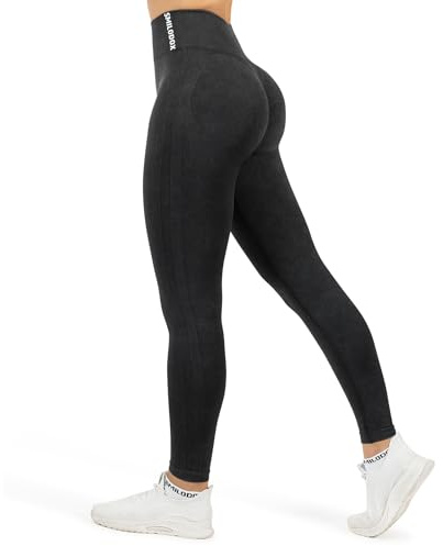 SMILODOX Leggings Damen Sonnia, Stretch Fit mit V-Shape Kontur & Scrunch-Effekt, Figurformender Shaped Fit, Seamless High Waist, mit gesticktem Logo, ideal für Training, Yoga & Alltag